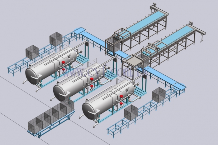 殺菌設備自動化示意圖-3D